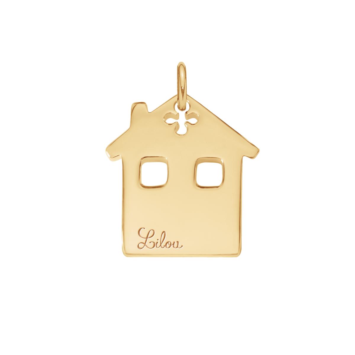 Pendentif Maison 2 cm doré à l’or fin