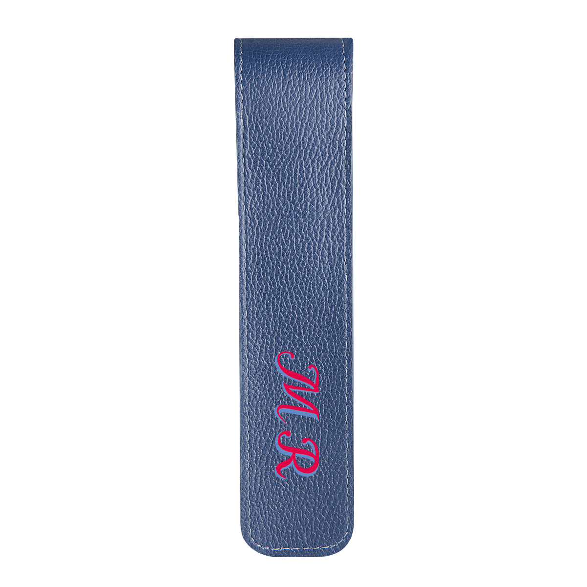 Étui pour stylo en cuir couleur bleu marine