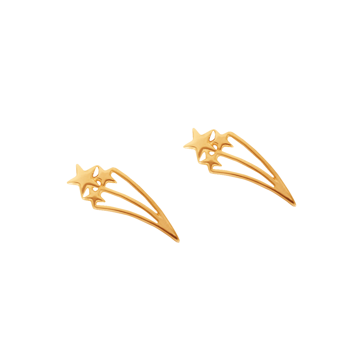 Boucles d'oreilles Constellation doré à l’or fin