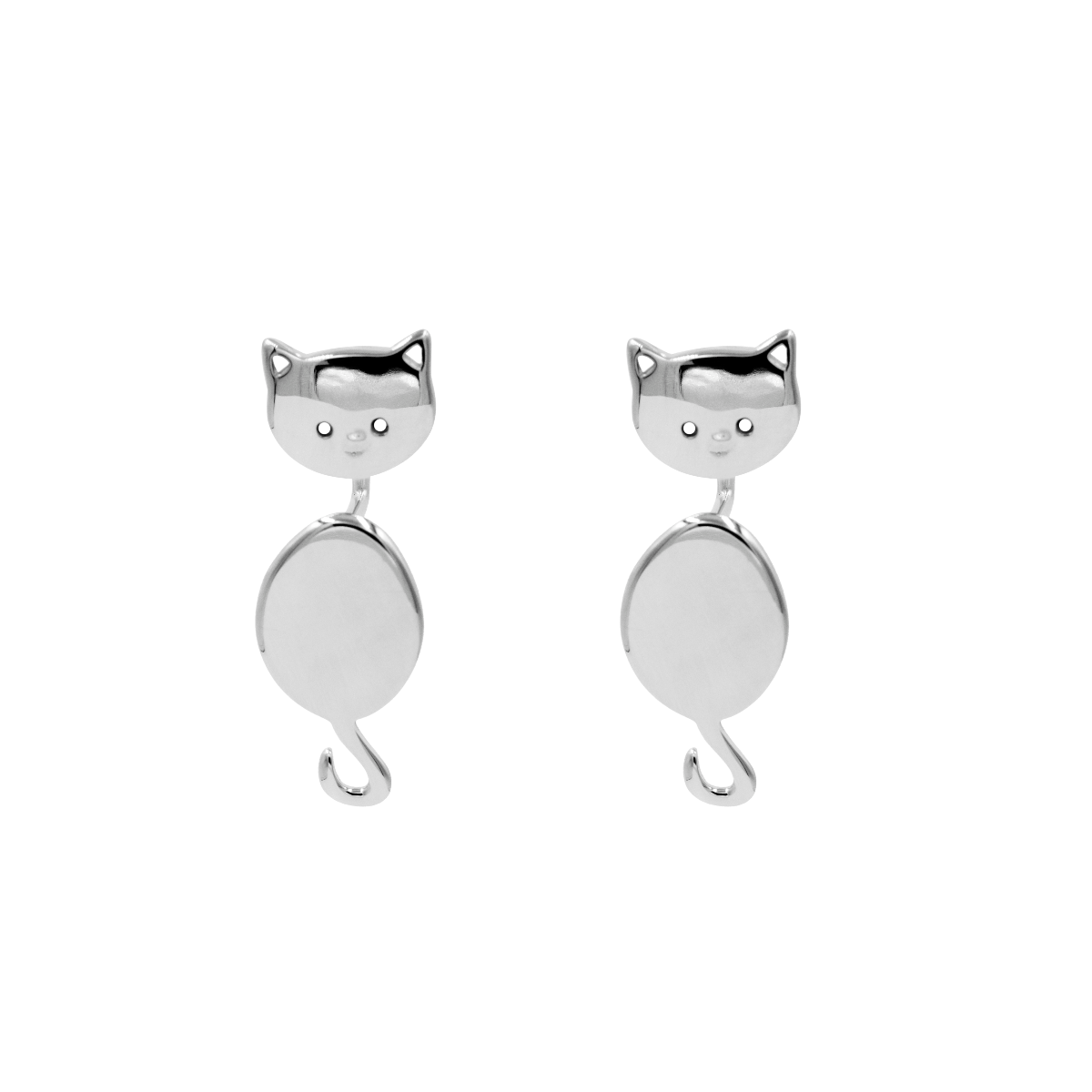 Boucles d'oreilles Chat en argent