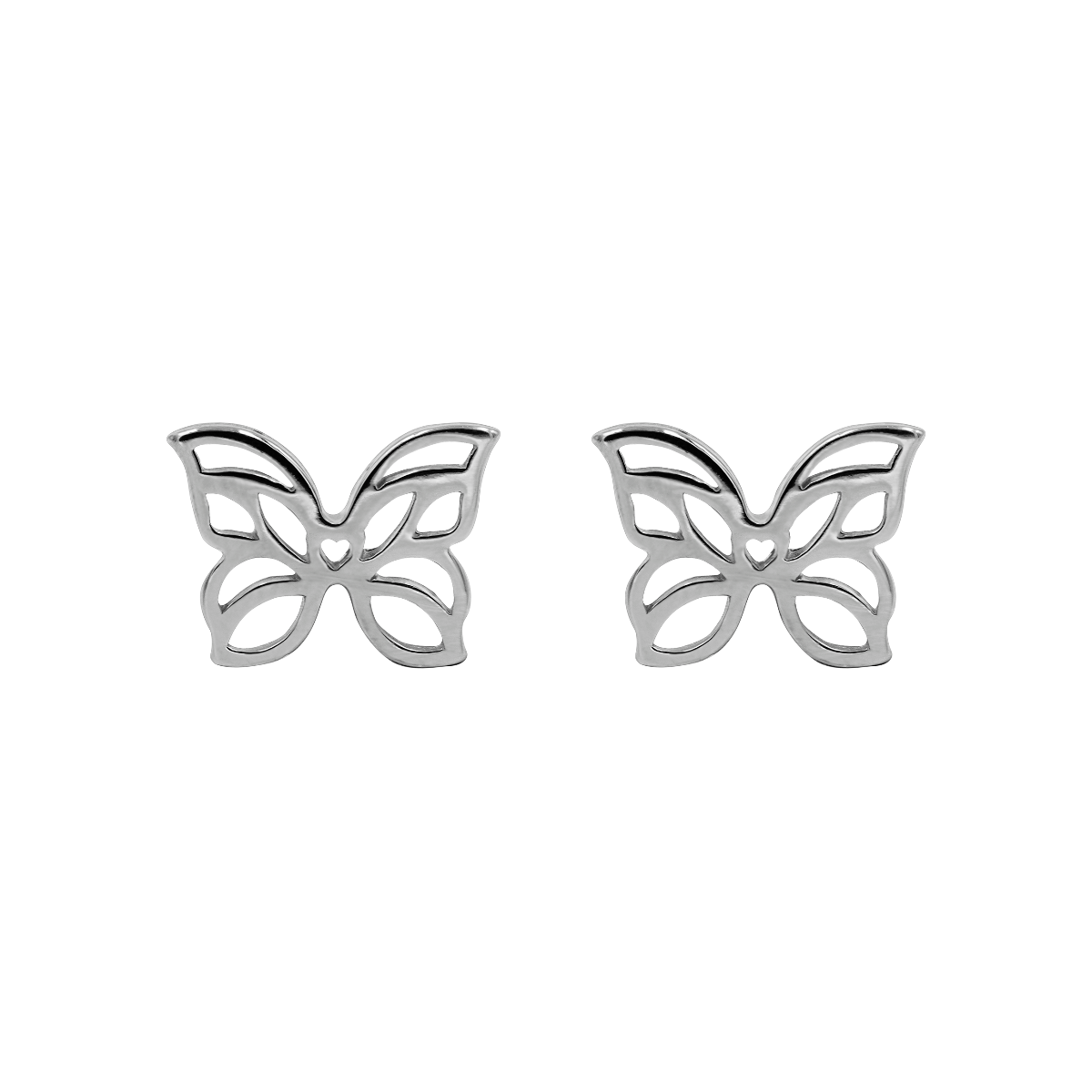 Boucles d'oreilles Papillon ajouré en argent