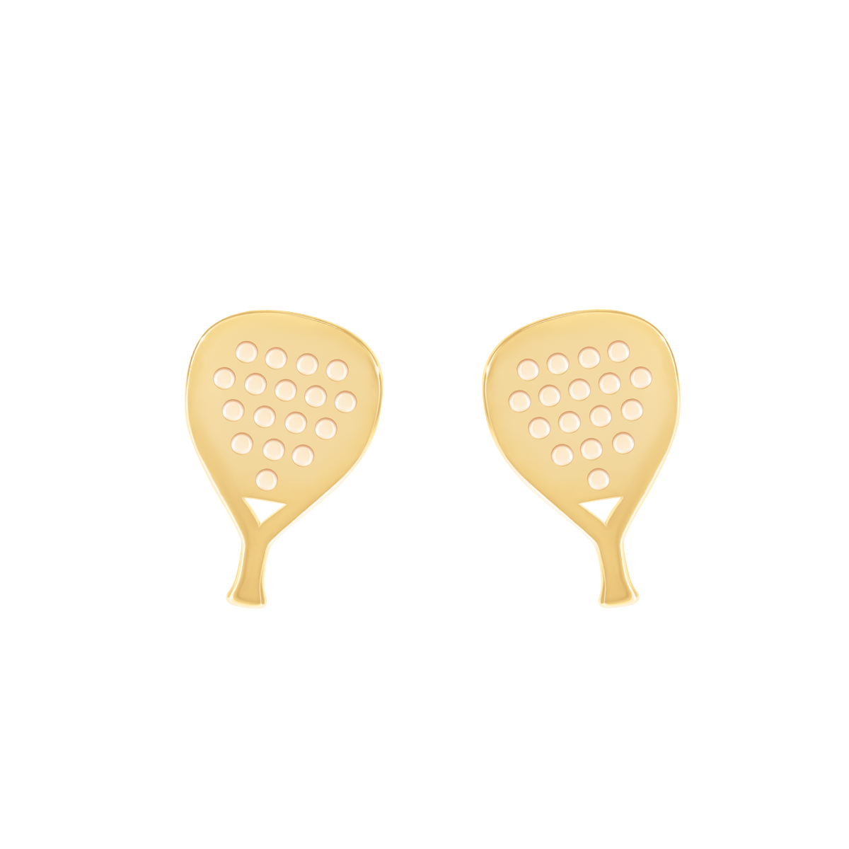 Boucles d'oreilles Raquette de Padel 1,1 cm doré à l’or fin