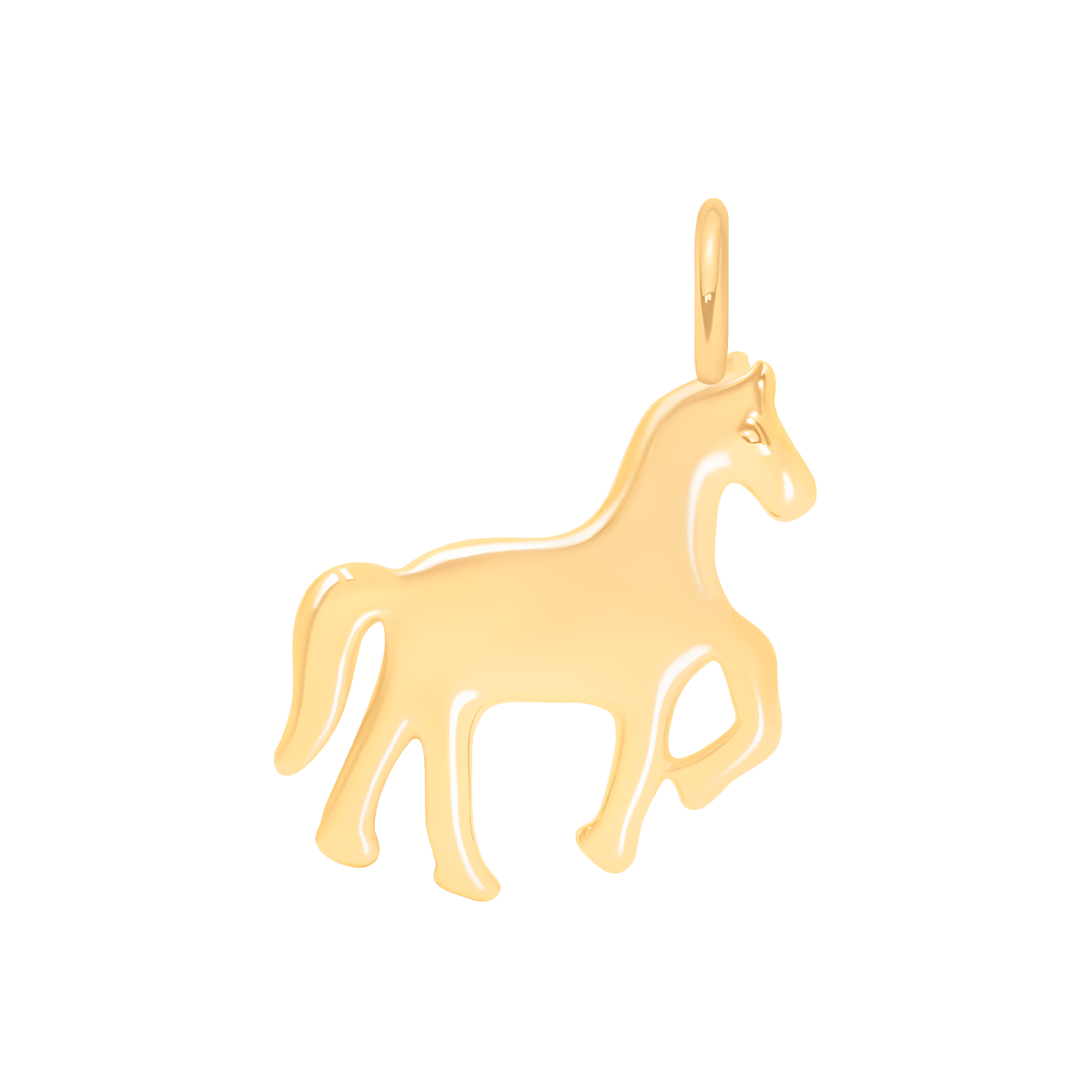 Pendentif Cheval de 1,7 cm doré à l’or fin