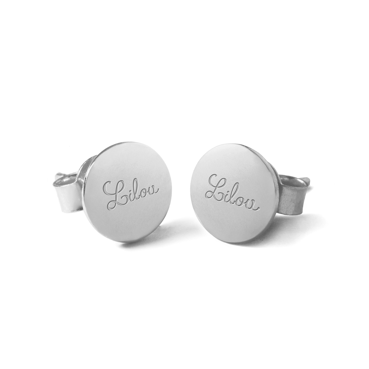 Ohrringe Medaillon Lilou-Logo silber