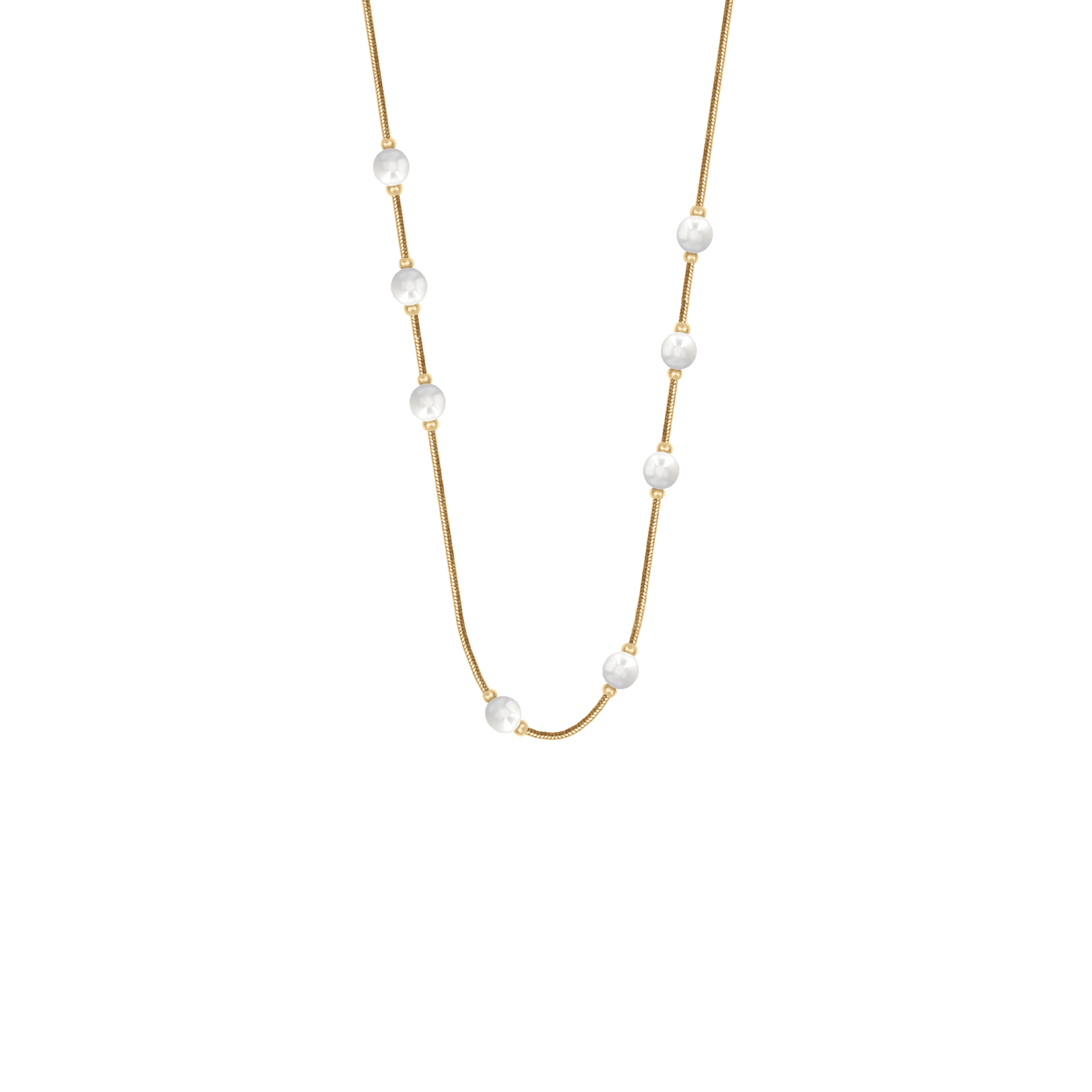 Collier Pearls doré à l’or fin - 40 + 5 cm