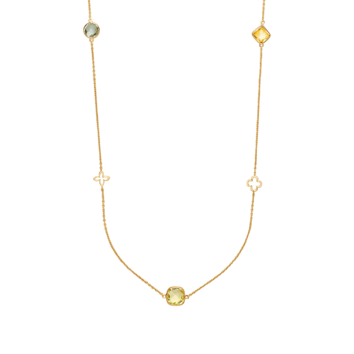 Collier Biarritz avec pierres précieuses doré à l’or fin