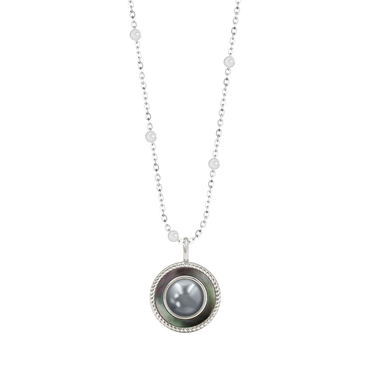 Collier chaîne avec pendentif Cosmos plaqué argent