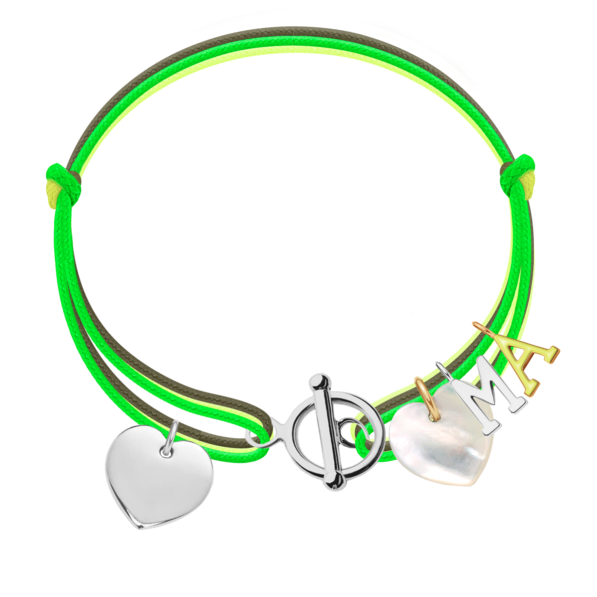 Schnurarmband Neon Hearts