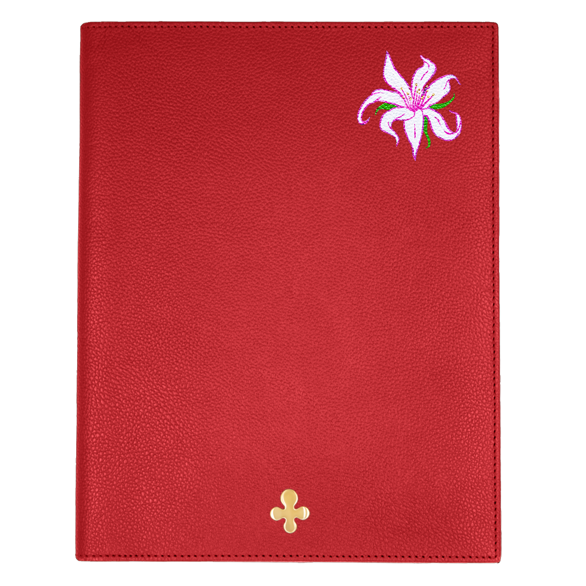 Carnet de notes en cuir rouge 