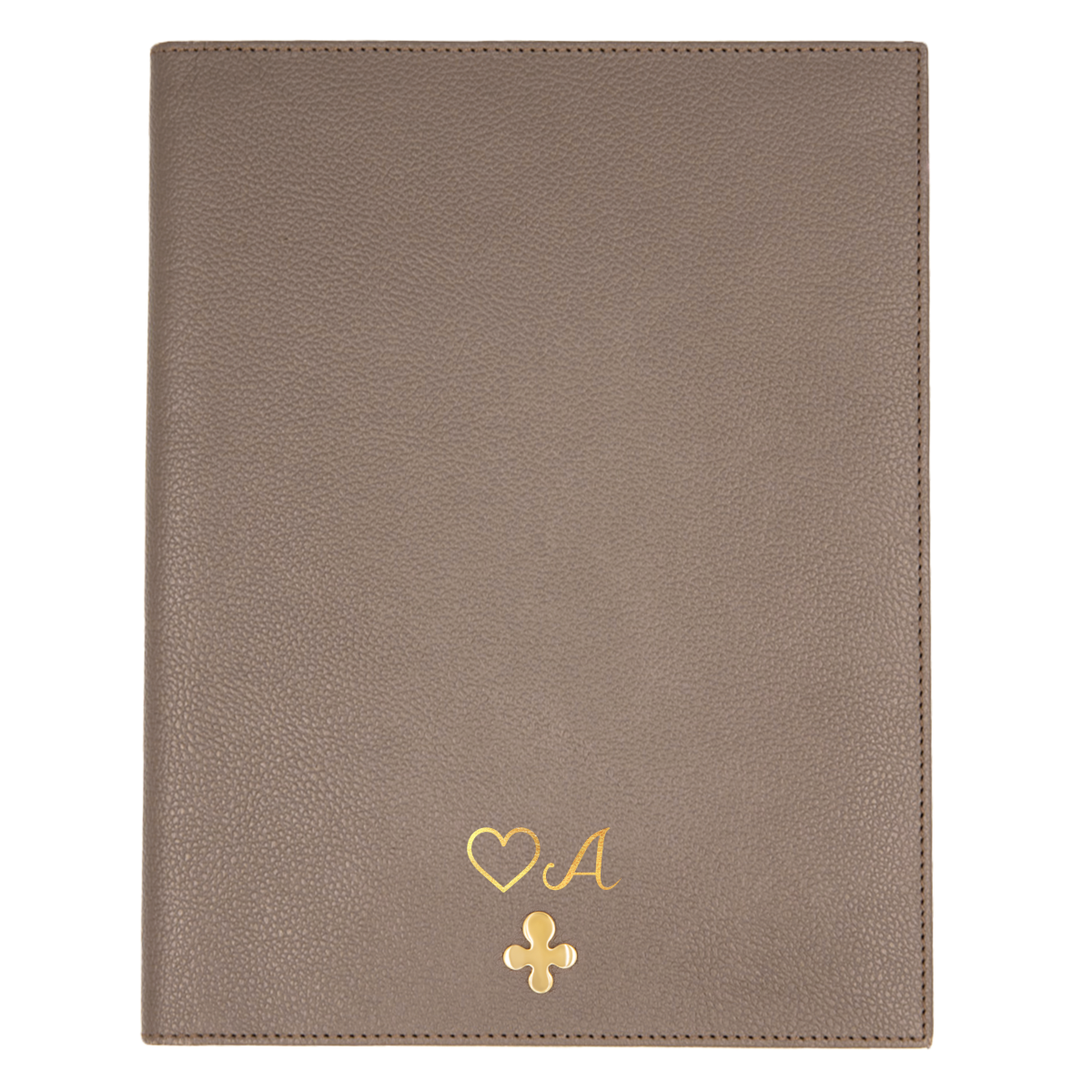 Carnet de notes en cuir couleur moka 