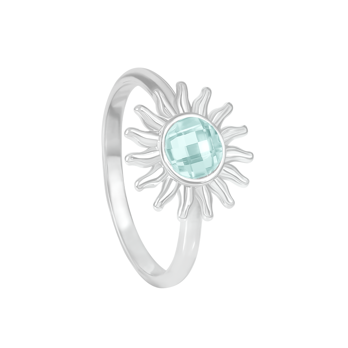 Bague Soleil petite plaqué argent