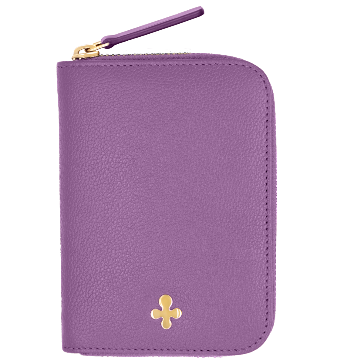 Portefeuille en cuir violet