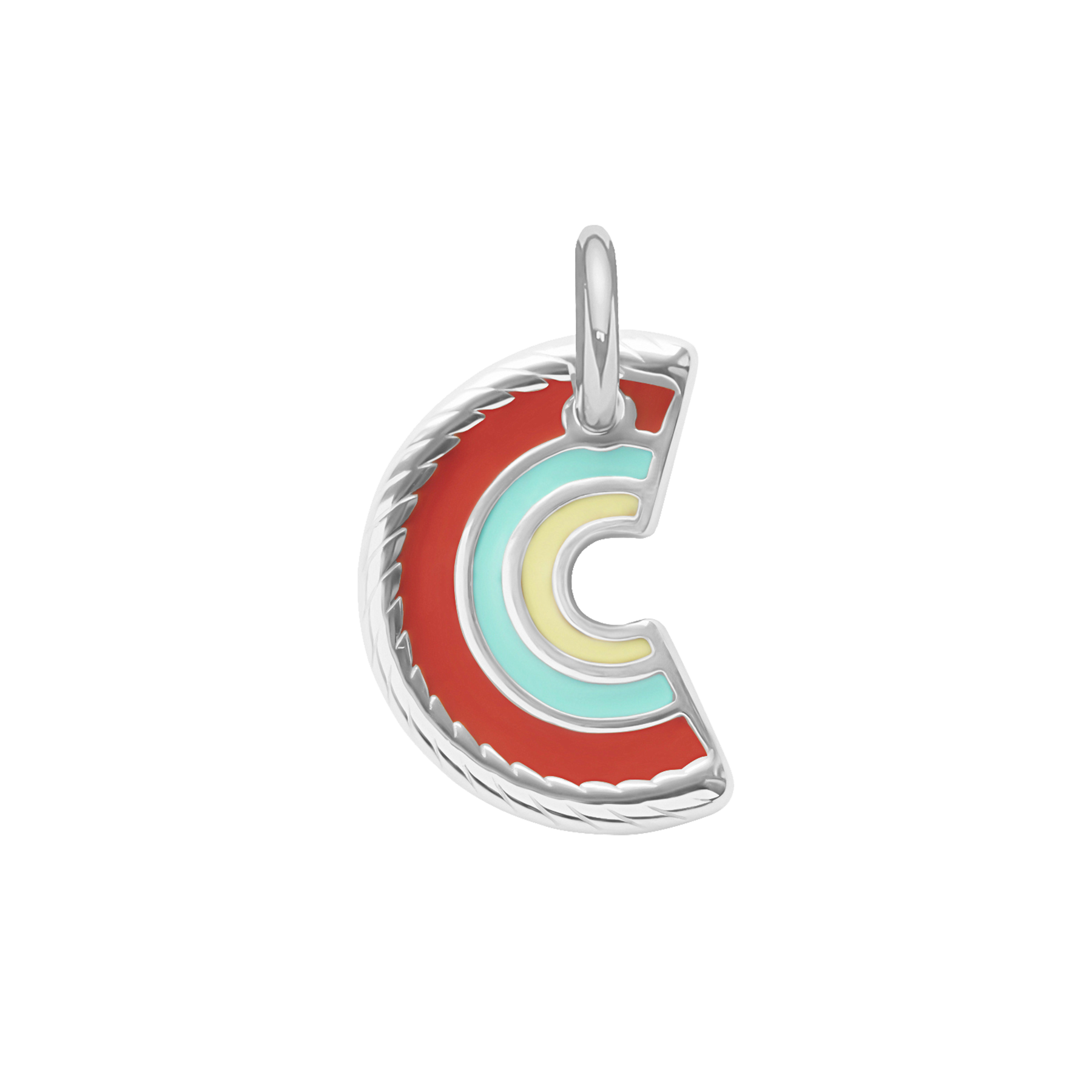 Pendentif Arc-en-ciel 1,5 cm plaqué argent 