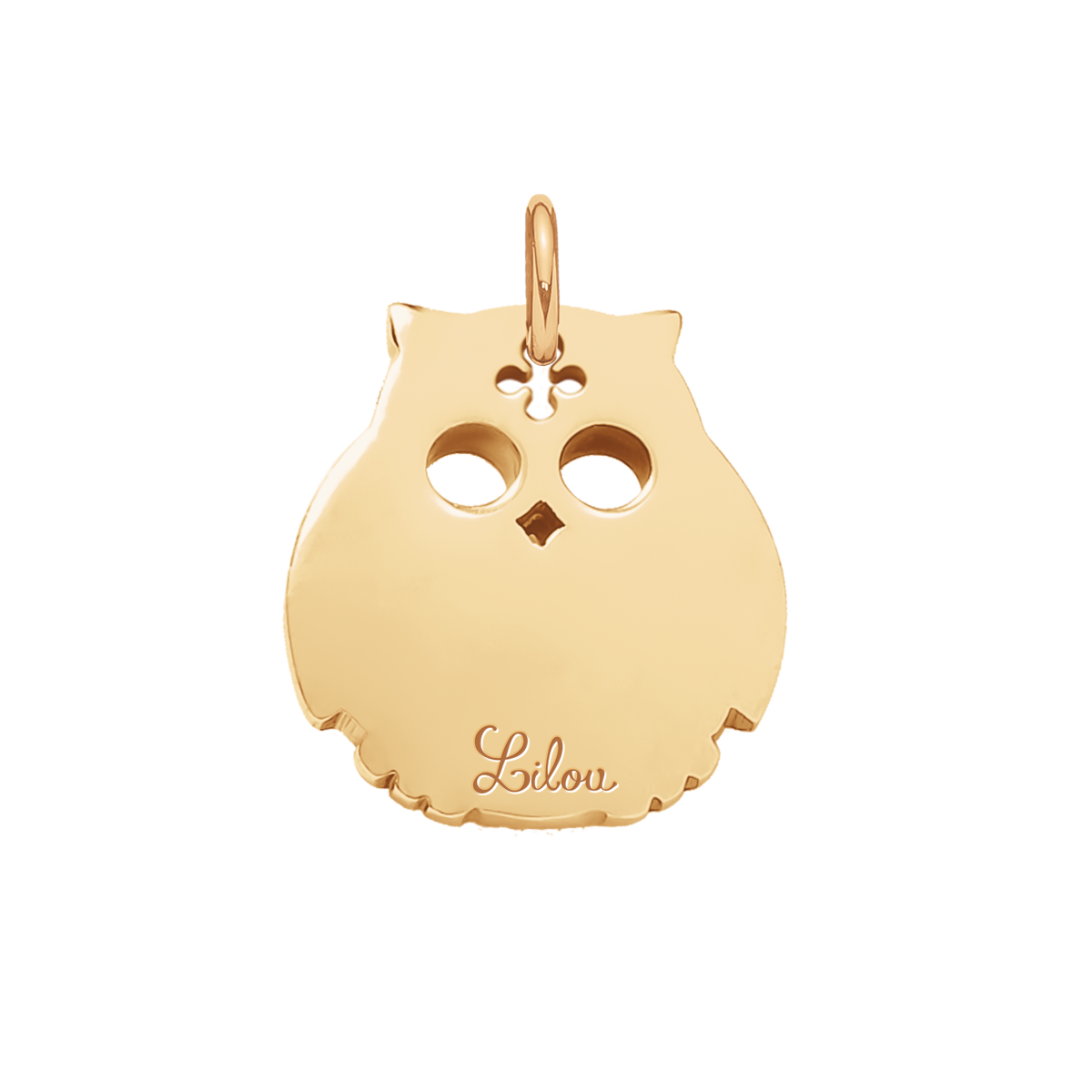 Pendentif Hibou 1,8 cm doré à l’or fin