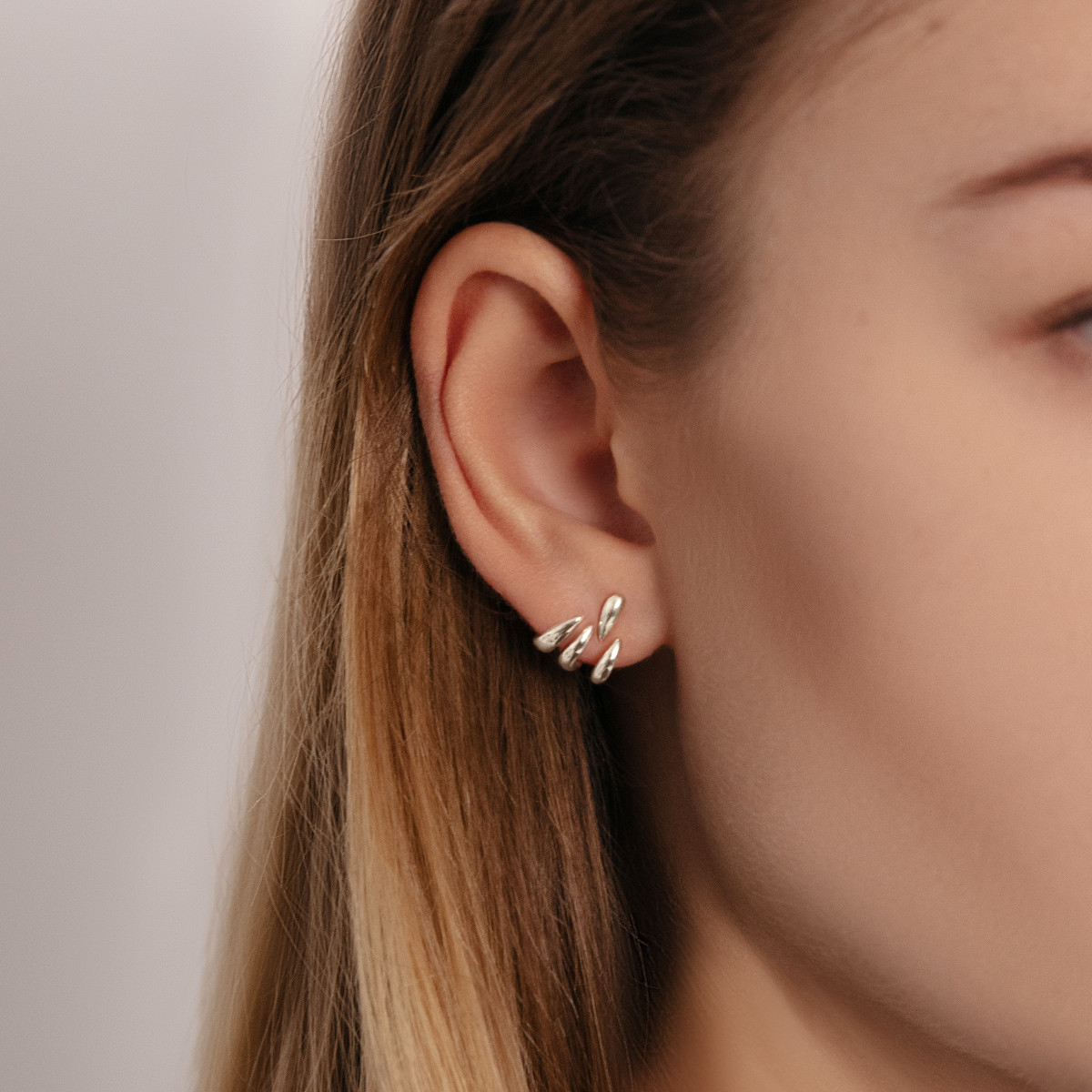 Boucles d'oreilles Forza plaqué argent