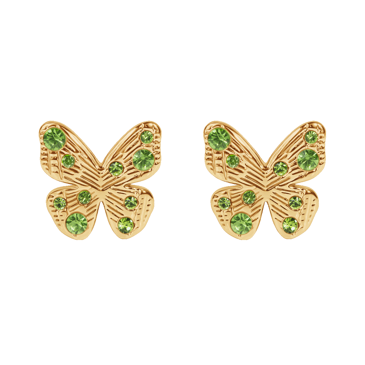 Boucles d'oreilles Papillon doré à l’or fin