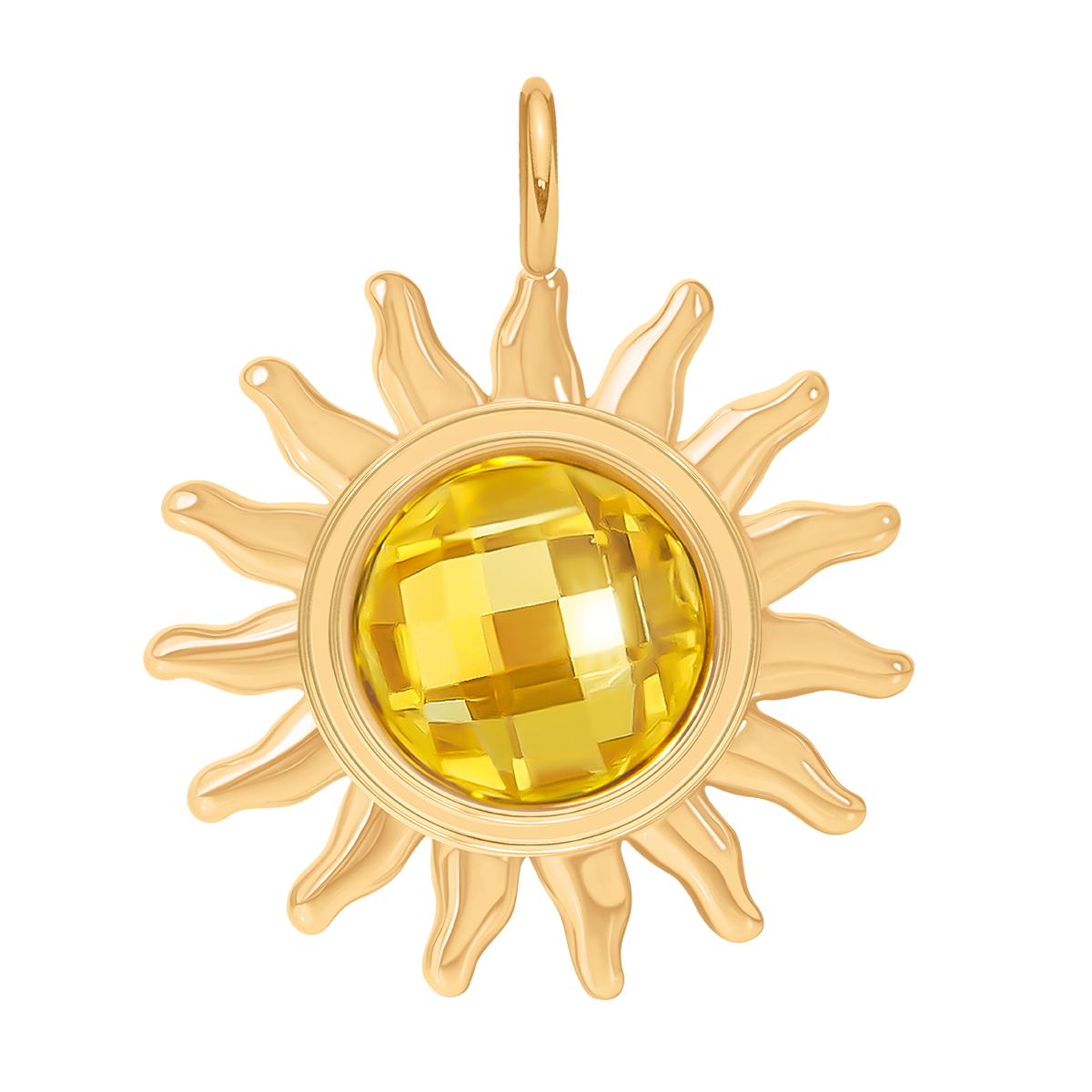 Pendentif Soleil 2,2 cm doré à l’or fin