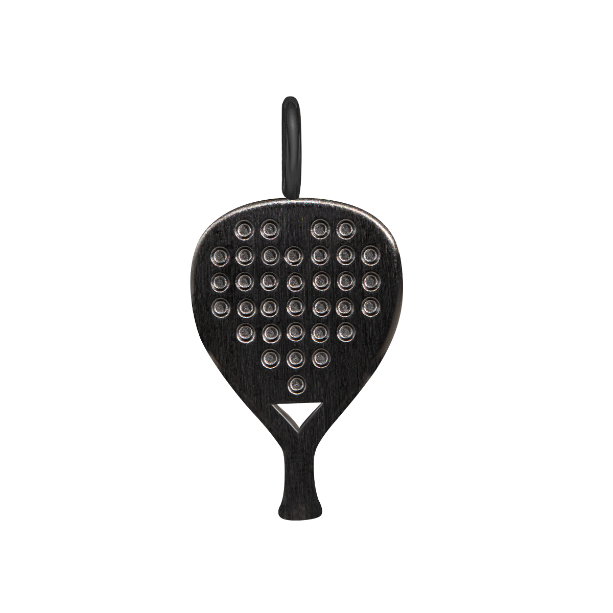 Pendentif Raquette de Padel 2,2 cm noir mat