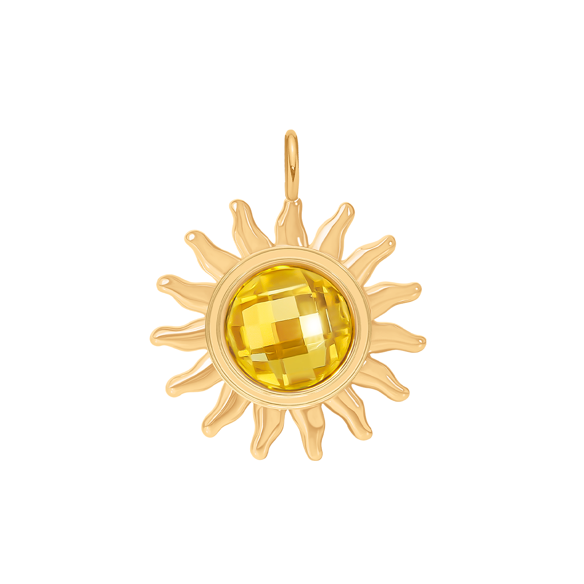 Pendentif Soleil 1,2 cm doré à l’or fin