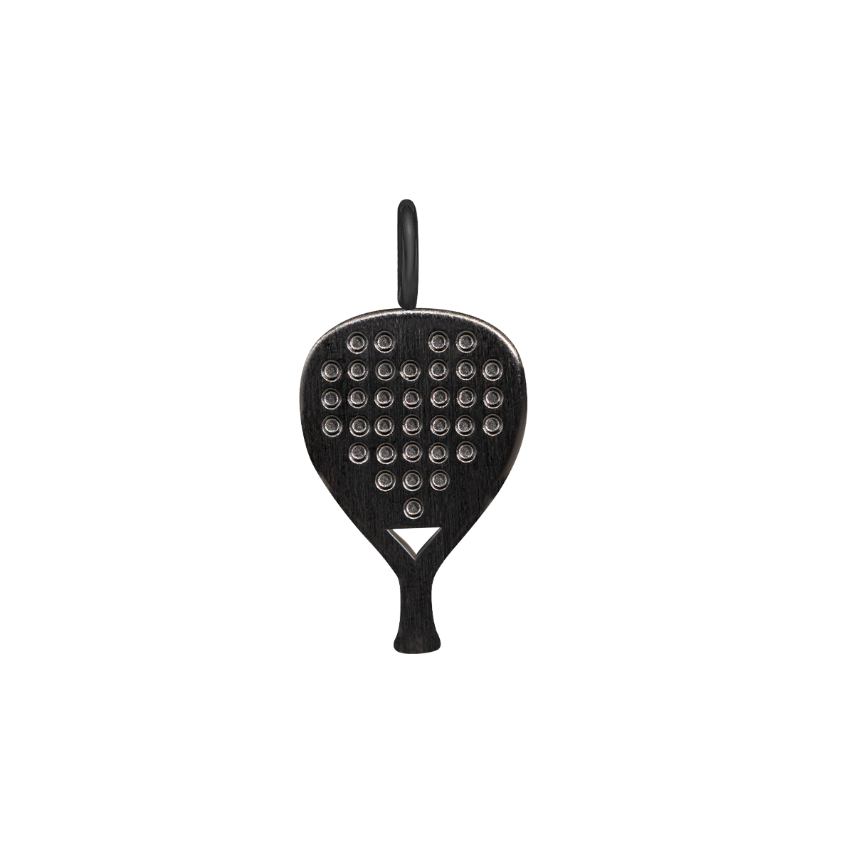 Pendentif Raquette de Padel 1,8 cm noir mat