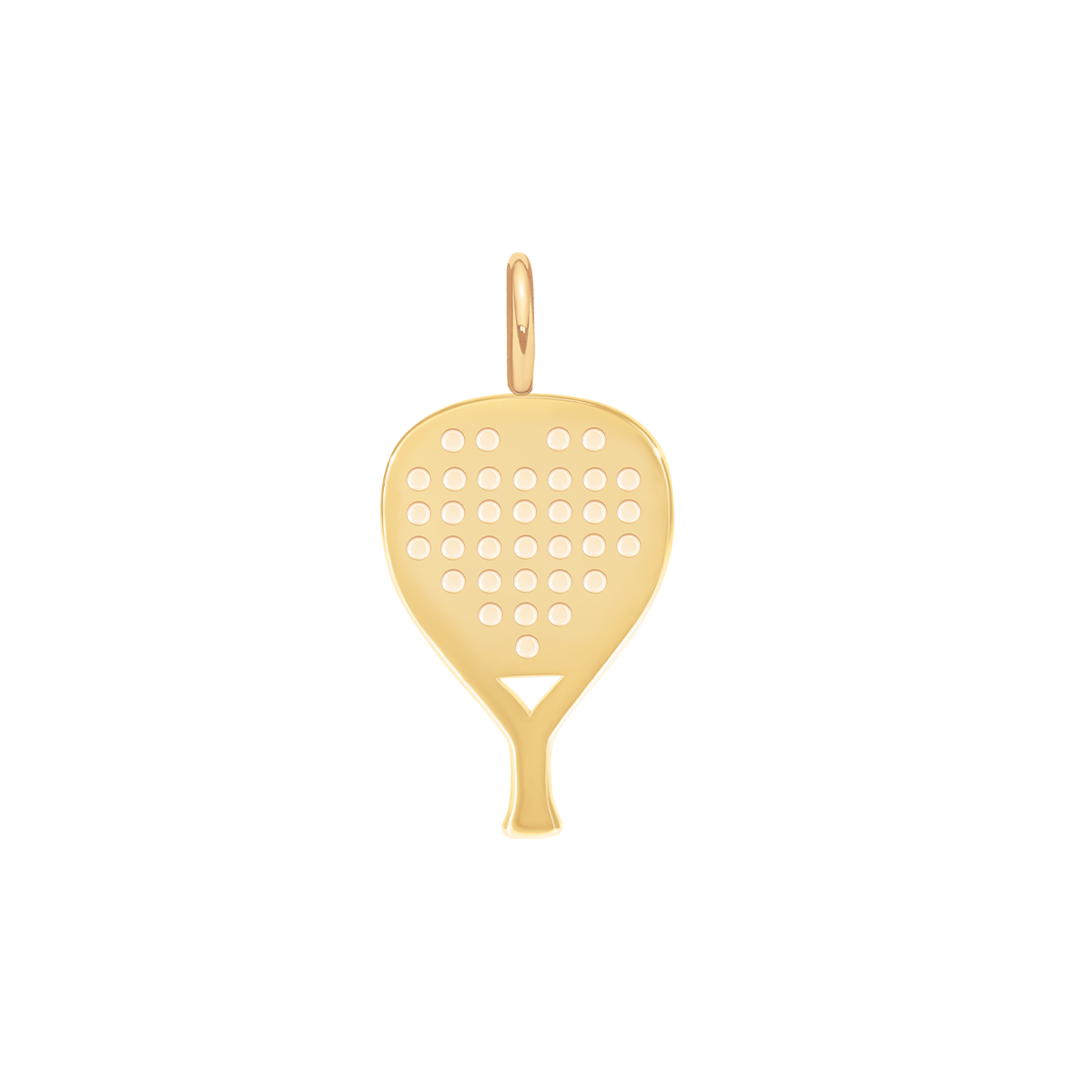 Pendentif Raquette de Padel 1,8 cm doré à l’or fin