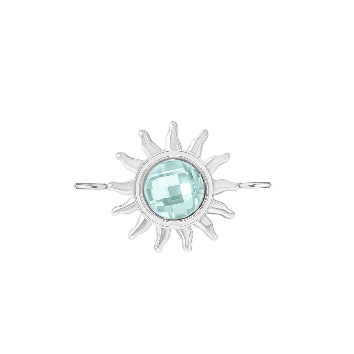 Pendentif Soleil 1,8 cm plaqué argent