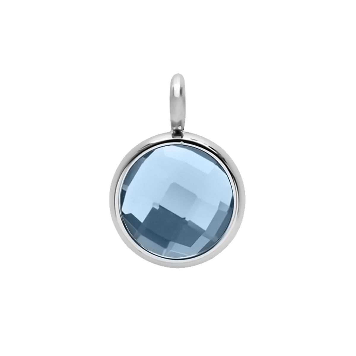 Pendentif quartz bleu plaqué argent